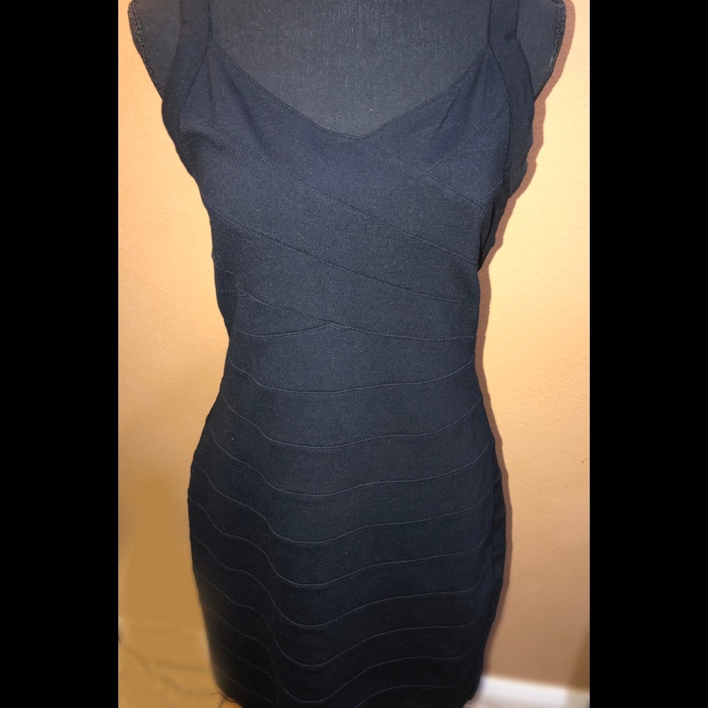 Express black bodycon short dress